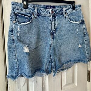 GAP Distressed 5" Denim Shorts, 14